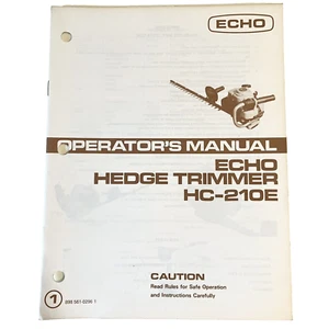 1980s Echo Hedge Trimmer HC-210E Operator’s Manual Kioritz Vintage Original - Picture 1 of 3
