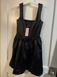 NWT Wild Fable Black Satin Dress Size S Corset Mini Dress - Picture 1 of 10