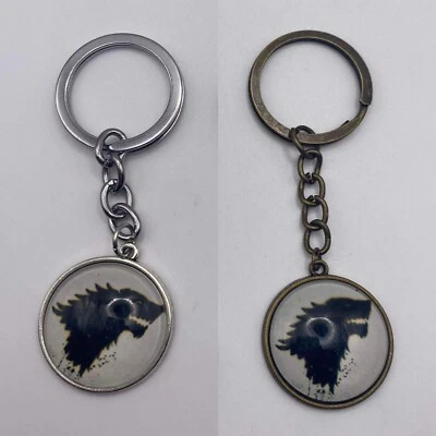 2x Portachiavi Cerchio Lupo Stark Game Of Thrones GOT da Collezione - Immagine 1 di 4