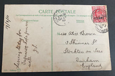 Postal History British Levant KEVII 1910 PC Constantinople to Stockton on Tees