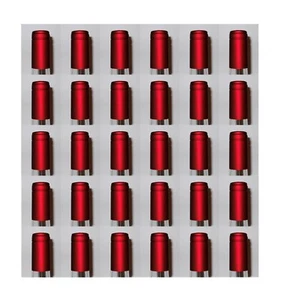 CÁPSULAS RETRÁCTILES 33 TAPAS TÉRMICAS ROJAS DE PVC CALIDAD BODEGA METÁLICA PARA BOTELLAS DE VINO - Imagen 1 de 3