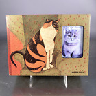 Warren Kimble Cat Memory Box Folk Art Style Photo Wood Trinket Keepsake Jewelry