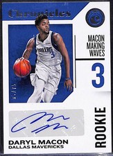 2018-19 Panini Chronicles DARYL MACON (RC) Mavericks /75 Rookie Signatures AUTO