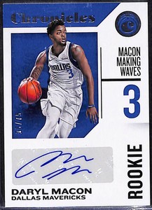 2018-19 Panini Chronicles DARYL MACON (RC) Mavericks /75 Rookie Signatures AUTO