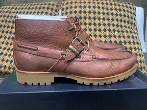 Polo Ralph Lauren RUMFORD BOOTS TAN OILED TUMBLED Leather Chukka 14D Vintage NEU - Bild 1 von 6