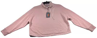 Bass Outdoor Sweater Womens size XL Rose Pink 1/4 zip Dolman Long Sleeve  New - Image 1 of 4