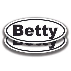 CALCOMANÍAS BETTY NAME 2 pegatinas ventana parachoques coche camión Bogo - Imagen 1 de 1