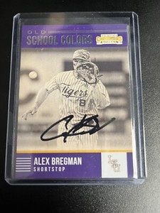 Alex Bregman 2015 Panini Contenders On Card Autograph #35 Old School Colors LSU
