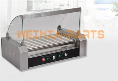 New 1.4KW Commercial 7 Roller Hot Dog Grill Cooker Machine 220V - Image 1 of 4