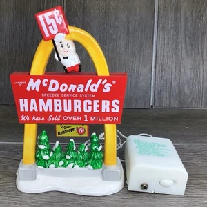 Dept 56 Snow Village McDonald's Light Up The Night Sign - Picture 1 of 12