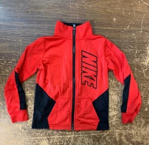 Toddler 3-4YRS Nike Jacket Red/Black Polyester with Fleece Lining, Size 4/XS - Picture 1 of 7