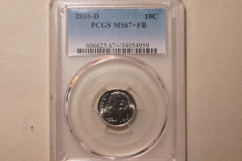 2016-D ROOSEVELT DIME GRADED PCGS MS67+FB Cover
