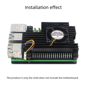 Etui de protection en aluminium pour cartes mères Raspberry pi 5 avec ventilateur de refroidissement - Photo 1/9