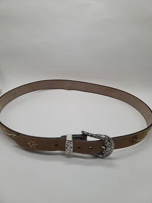 NOCONA WOMEN'S FLORAL RHINESTONE EMBROIDERED WESTERN BELT N3447044 SZ PLUS - Image 1 of 4