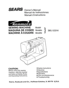 Owner's Manual for KENMORE 385.12314 Sewing Machine - PRINTED COPY 40 Pages - Picture 1 of 1