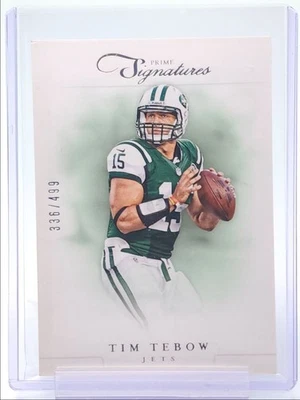 TIM TEBOW 2012 PANINI PRIME SIGNATURES FOOTBALL JETS /499 Q0333 - Image 1 of 2
