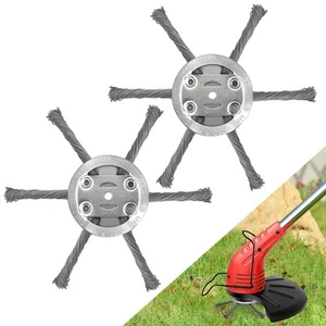 6 inch Steel Wire Weed Brush Cutter Trimmer Head Electric Weed Blades Head Wi... - Picture 1 of 6
