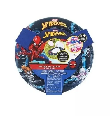 Globo de agua Spiderman Marvel niños 2 discos paleta + 50 globos Foto 1 de 4