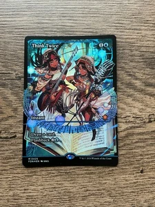 Think Twice Showcase Foil MTG Foundations English Near Mint/Mint - Picture 1 of 2