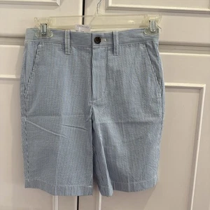 Crewcuts Boys Blue Seersucker Shorts Size 8 NEW W TAG Preppy Shorts Size Small - Picture 1 of 16