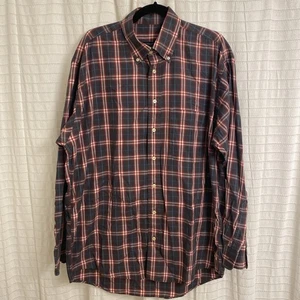 camicia uomo burberry grande con bottoni rosso blu grigio colletto ufficio - Foto 1 di 5