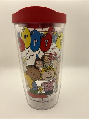 Tervis Peanuts Birthday Snoopy Charlie Brown Pig Pen Lucy Linus Lidded Tumbler - Image 1 of 4