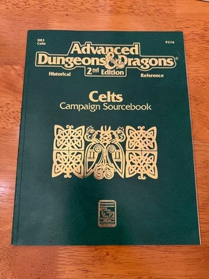 TSR AD&D 2nd Ed Celts Campaign Sourcebook W Original Map attached RPG Gygax - image 1 of 2