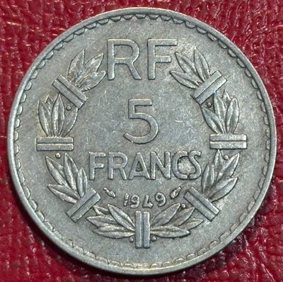 HIGH GRADE 1949 FRANCE 5 FRANCS COIN-SEP126 - Image 1 of 2