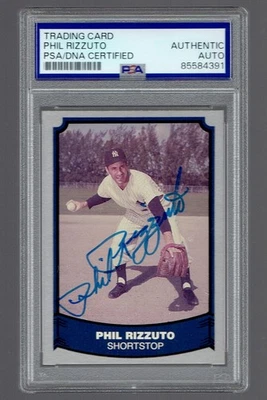Phil Rizzuto Autograph Auto Baseball Card PSA DNA Authentic - Image 1 of 2