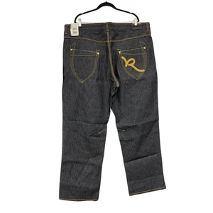 Jeans Rocawear gamba dritta uomo taglia 42M blu marino denim vestibilità originale nuovo con etichetta - Foto 1 di 11