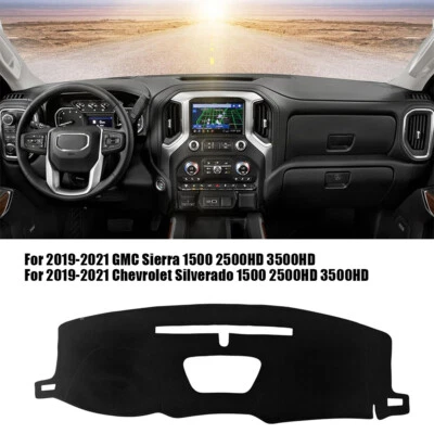 Para 2019-20 21 GMC Sierra 1500 2500HD 3500HD Cubierta de tablero Cubierta de tablero Alfombrilla Almohadilla Foto 1 de 4