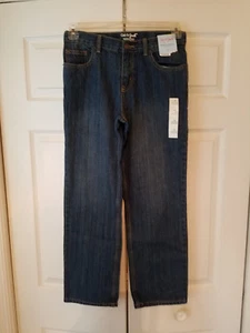 Cat & Jack Relaxed Straight Adjustable Waist Girl's Size 14 Jeans (NEW) - Picture 1 of 7