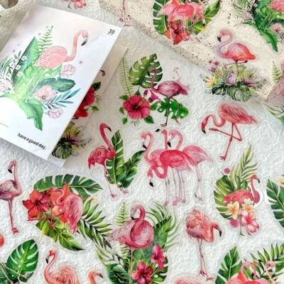 Bird Stickers PET Scrapbooking Hummingbird Flamingo Journal Diary Craft Sticker - image 1 of 4