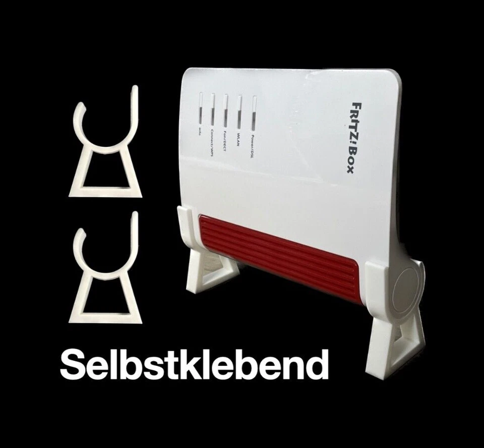Fritzbox 7530 (AX) 5530 7510 Halterung Ständer Selbstklebend Fritz!box Halter - Bild 1 von 2