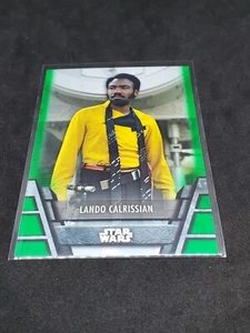Star Wars Topps Holocron 2020 Green Parallel Insert Card N-14 Lando Calrissian - Picture 1 of 1