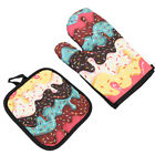  Nonslip Oven Mitts Hot Pads Glove Potholders High Temperature Resistance
