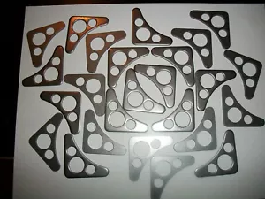 FMR STANDARD 3 HOLE ROLL BAR GUSSETS,1/8" THICK,#109-3023,TABS 1 3/4" PACK OF 50 - Picture 1 of 5