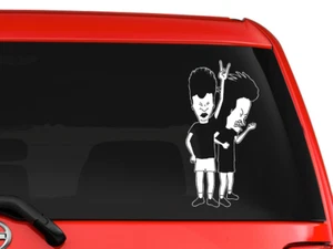 Beauty Beavis and Butthead on car truck Laptop MAC decal sticker 7" white - Picture 1 of 1