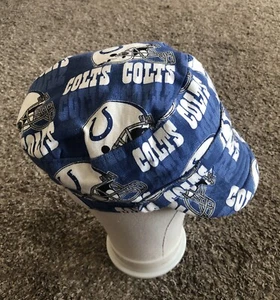 VINTAGE INDIANAPOLIS COLTS WELDER PAINTER CAP Blue Short Bill - Picture 1 of 8