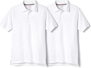 French Toast Boys 2Pack SS Pique Polo Shirt White - Picture 1 of 1