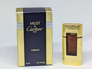VINTAGE MUST DE CARTIER PARIS .13 OZ SPRAY MIST PERFUME ORIG BOX FULL - Picture 1 of 7