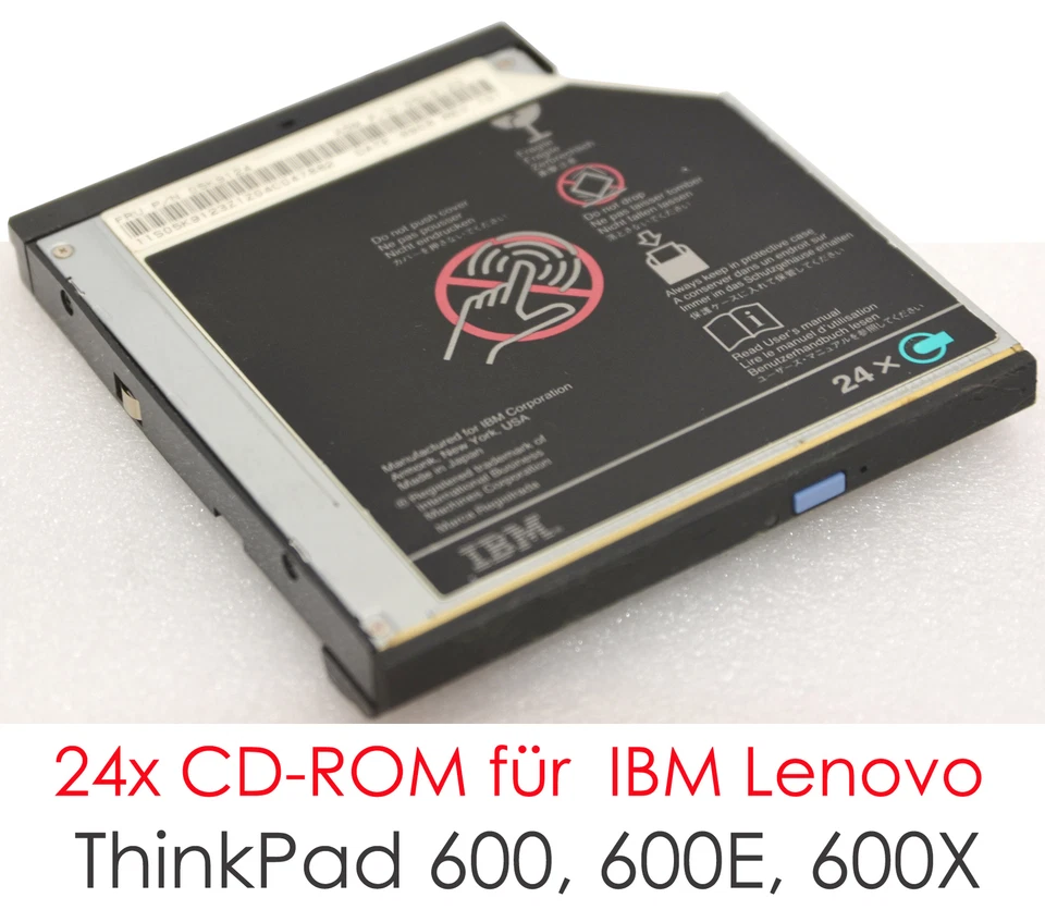 24fach 24x Cdrom CD - ROM For IBM THINKPAD 600 600e 600X 05K9124 05K9123 CD-20 - Image 1 of 1