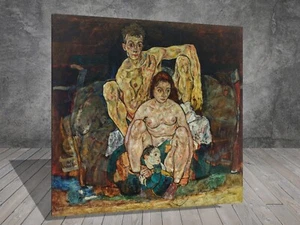Egon Schiele Family NUDE CANVAS PAINTING ART PRINT POSTER 1095 - Picture 1 of 8