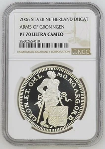 2006 Netherlands Silver Ducat Groningen Proof NGC PF70 Ultra Cameo - Picture 1 of 2