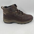 Timberland Boy’s Brown Leather Waterproof Lace-Up Outdoor Hiking Boots - Size 7