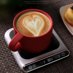 Plato calentador taza café eléctrico oficina uso en el hogar 3 temperatura ajustable - Imagen 1 de 13