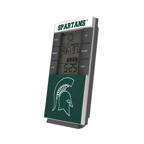 Michigan State Spartans Solid Wordmark Digital Desk Clock Cover