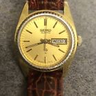 Vintage Seiko Sq Watch Women Gold Tone Day Date 2626-0159 New Battery Strap