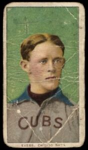 1909-11 T206⚾️Johnny Evers Green Portrait (HOF) Piedmont 150 Poor (filler Card)