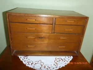 Vintage Wooden Desktop/Stationery Set of Drawers, Mid-Century Modern - Picture 1 of 12